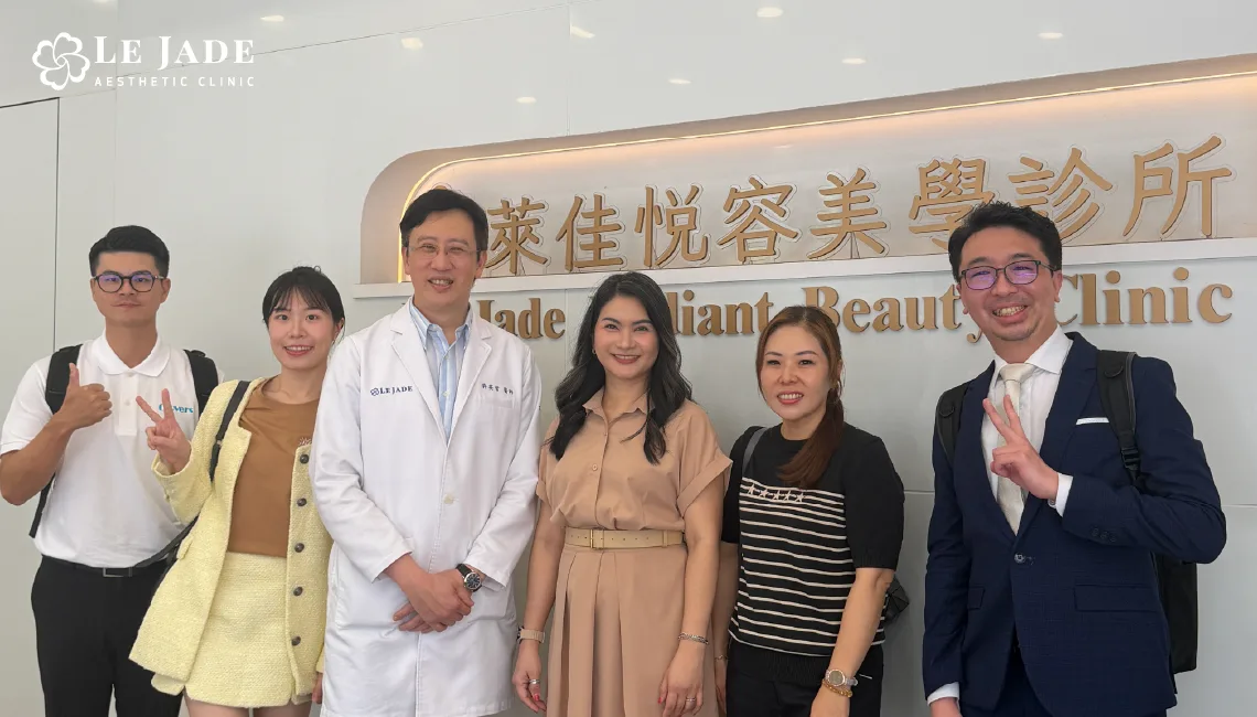 萊佳許英哲醫師與逆時針原廠講師及廠商業務合影