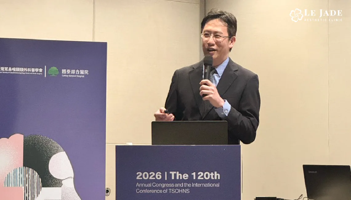 許英哲醫師於第120屆耳鼻喉頭頸外科醫學研討會分享自體隆鼻經驗
